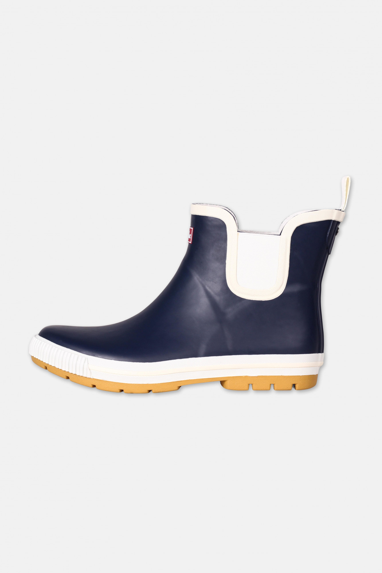 Derbe Wattpuuschen Pelz Marine Offweiß Creme Damen Gummistiefel Halbschuh