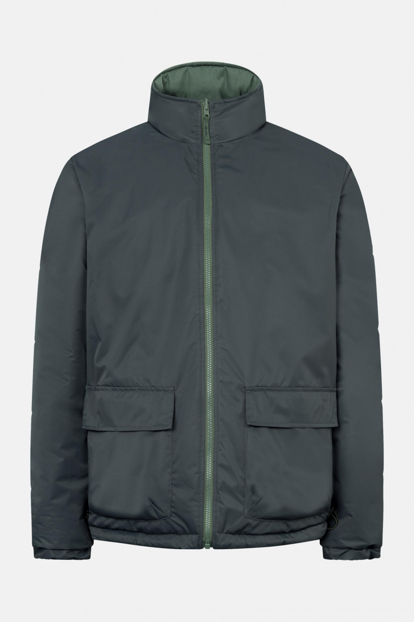 Derbe Winterjacke Bigholm Short Herren Oliv Grün 2in1 Wendejacke Puffer