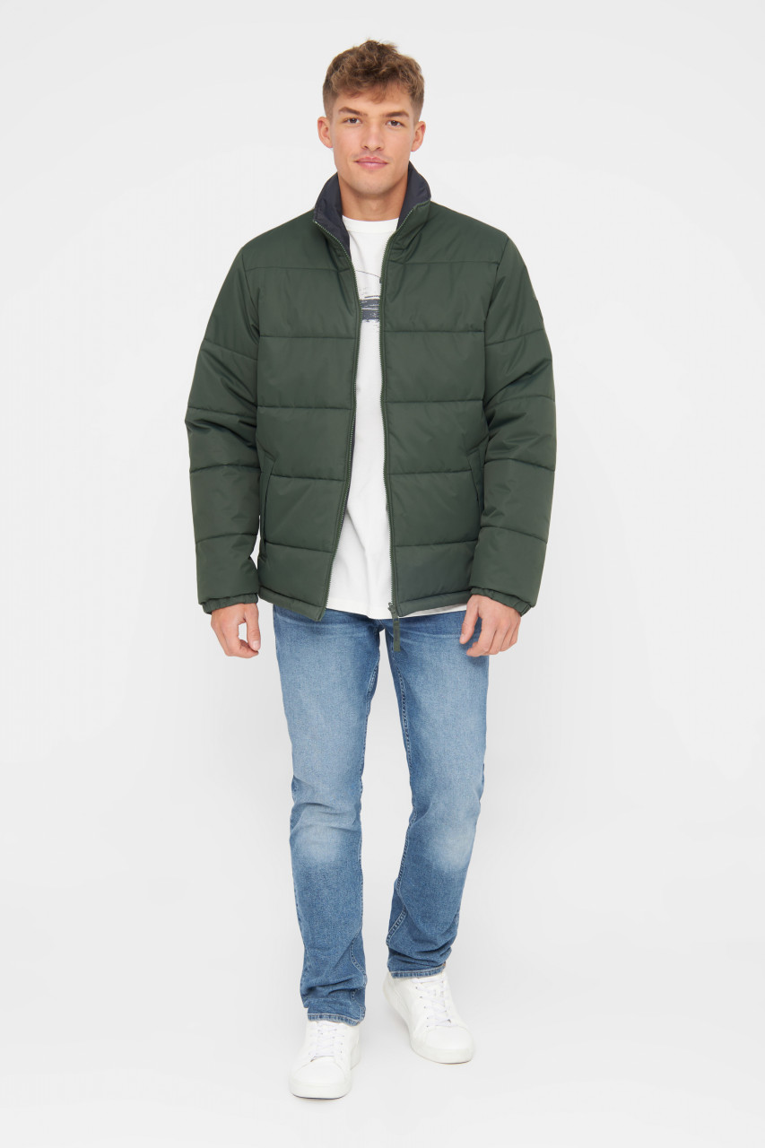 Derbe Winterjacke Bigholm Short Herren Oliv Grün 2in1 Wendejacke Puffer