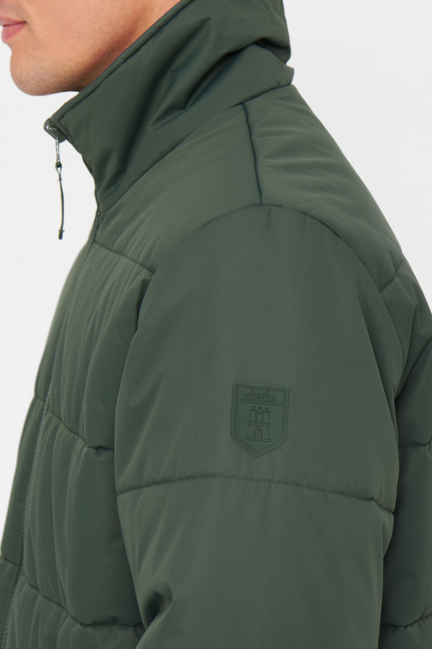 Derbe Winterjacke Bigholm Short Herren Oliv Grün 2in1 Wendejacke Puffer