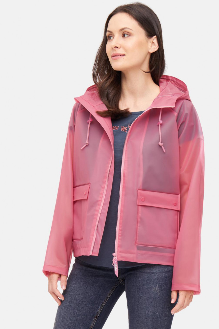 Derbe Regenjacke Peutby Ghost Damen Rosa Transparent