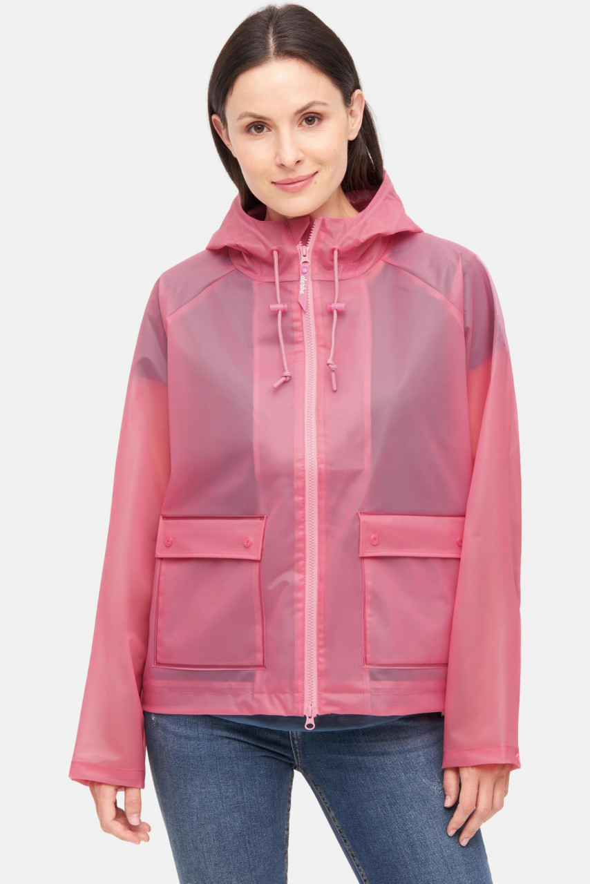 Derbe Regenjacke Peutby Ghost Damen Rosa Transparent
