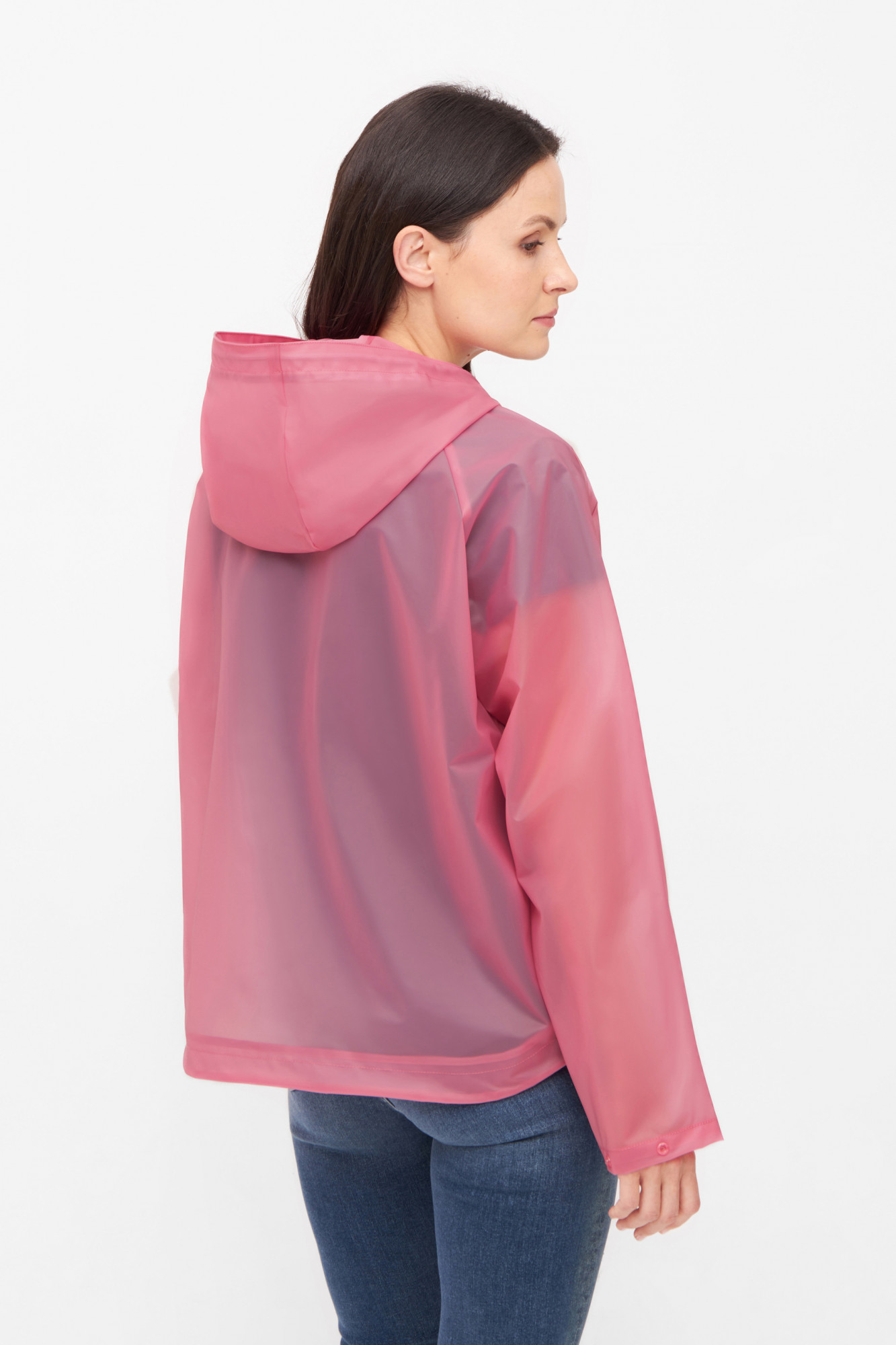 Derbe Regenjacke Peutby Ghost Damen Rosa Transparent