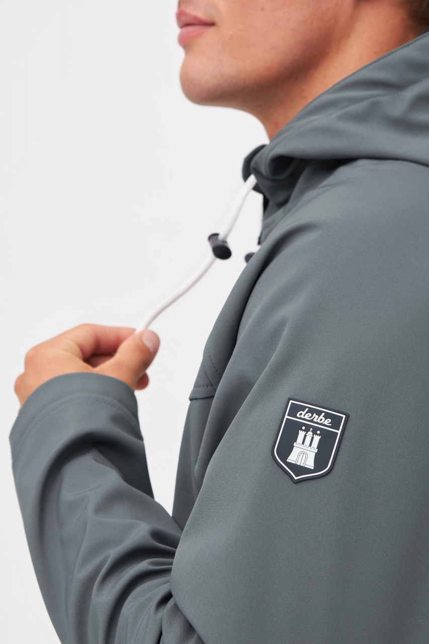 Derbe Softshelljacke Isleby Herren Grau Nachhaltig