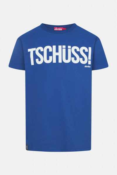 Derbe T-Shirt Tschüss Herren Blau GOTS Organic