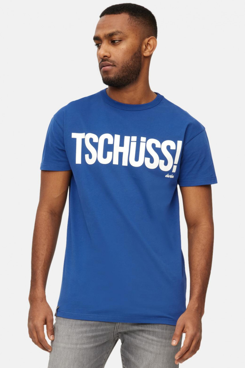Derbe T-Shirt Tschüss Herren Blau GOTS Organic
