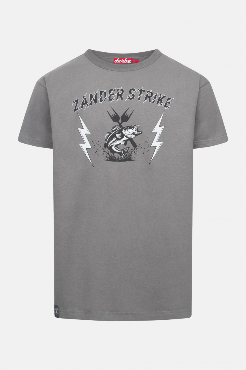 Derbe T-Shirt Zander Strike Herren Grau GOTS Organic