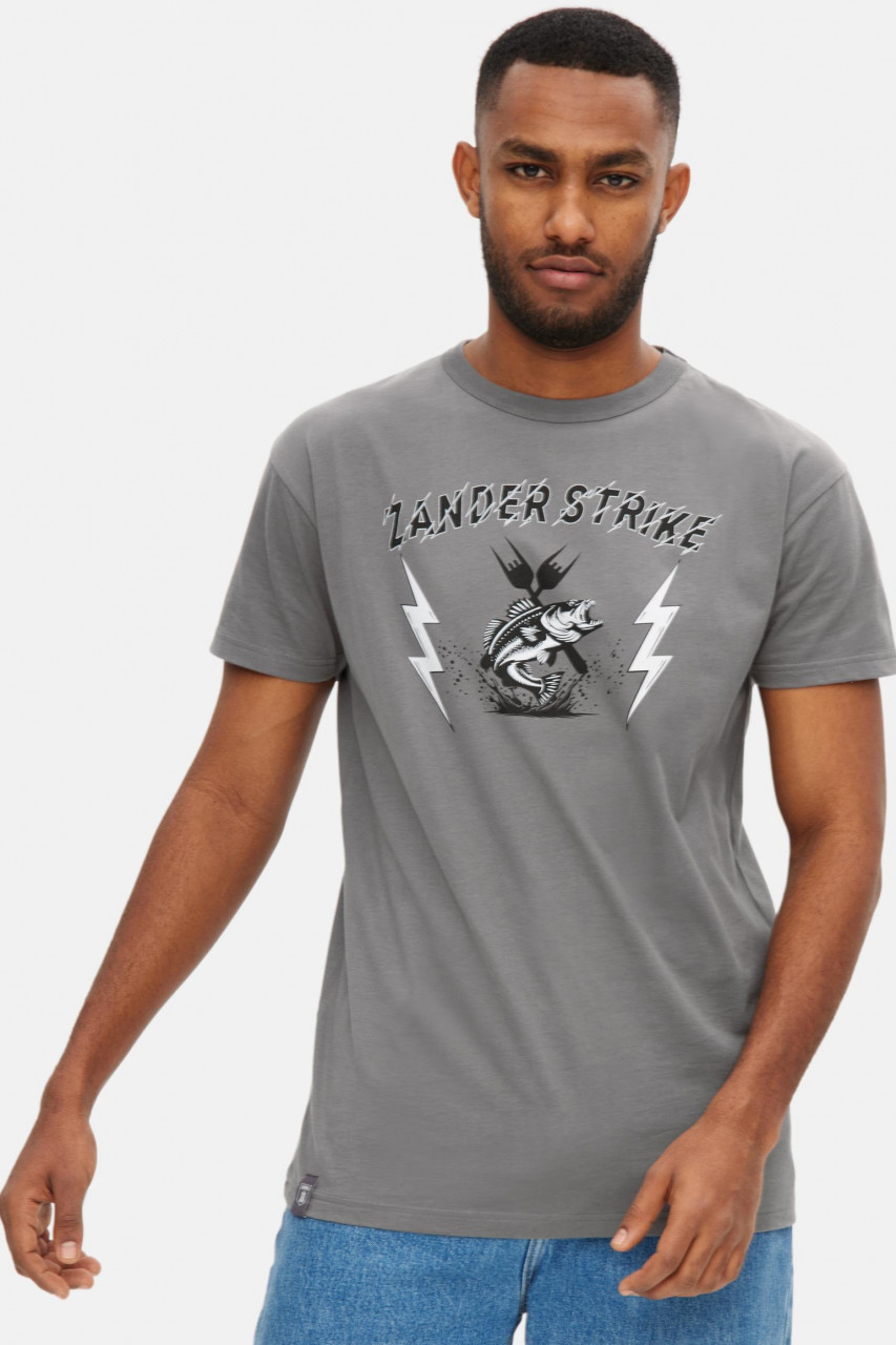 Derbe T-Shirt Zander Strike Herren Grau GOTS Organic