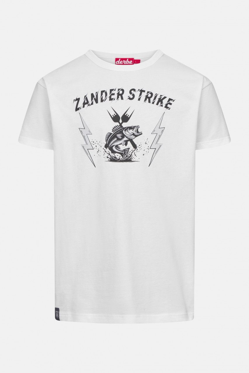 Derbe T-Shirt Zander Strike Herren Weiß GOTS Organic