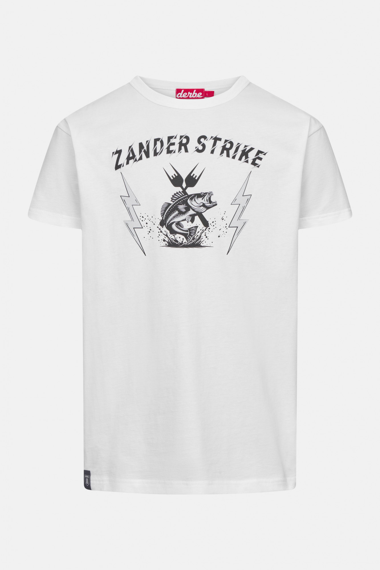 Derbe T-Shirt Zander Strike Herren Weiß GOTS Organic