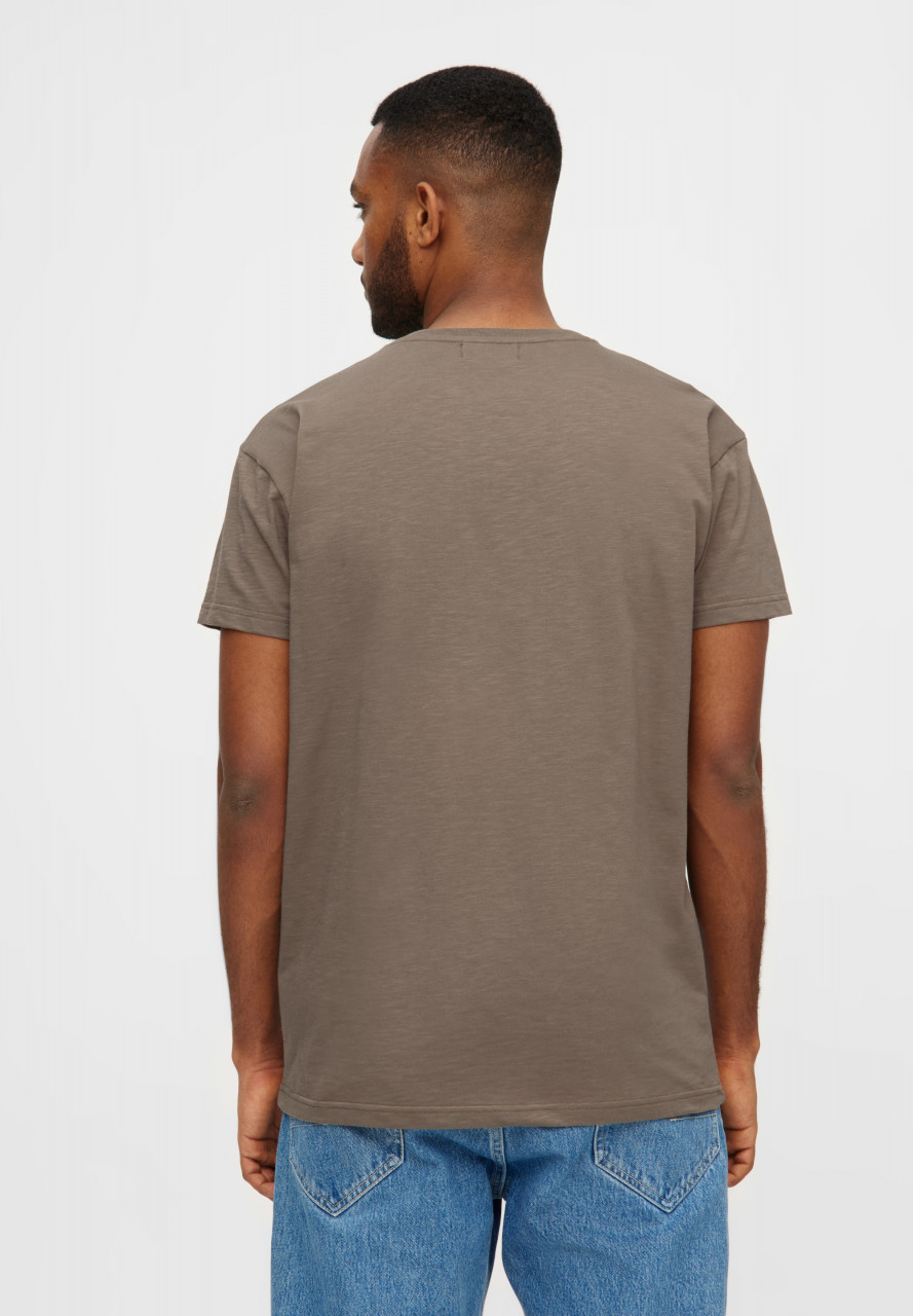 Derbe T-Shirt Schreimöwe Pocket Herren Braun GOTS Organic