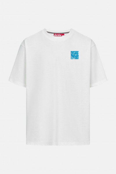 Derbe T-Shirt Derber Wirbel Herren Weiß Oversize GOTS Organic