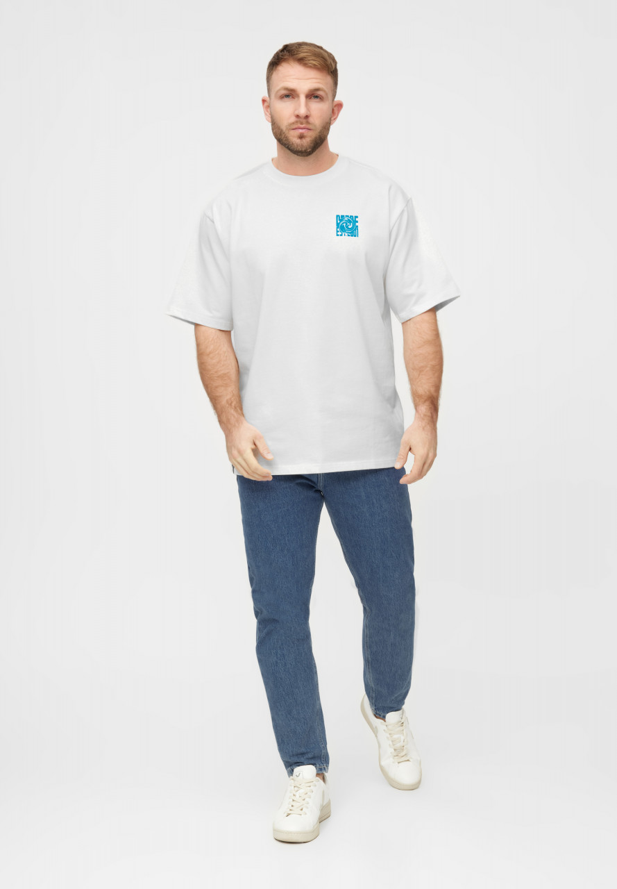 Derbe T-Shirt Derber Wirbel Herren Weiß Oversize GOTS Organic