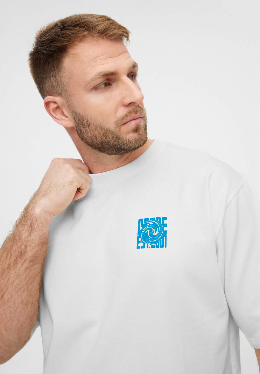 Derbe T-Shirt Derber Wirbel Herren Weiß Oversize GOTS Organic