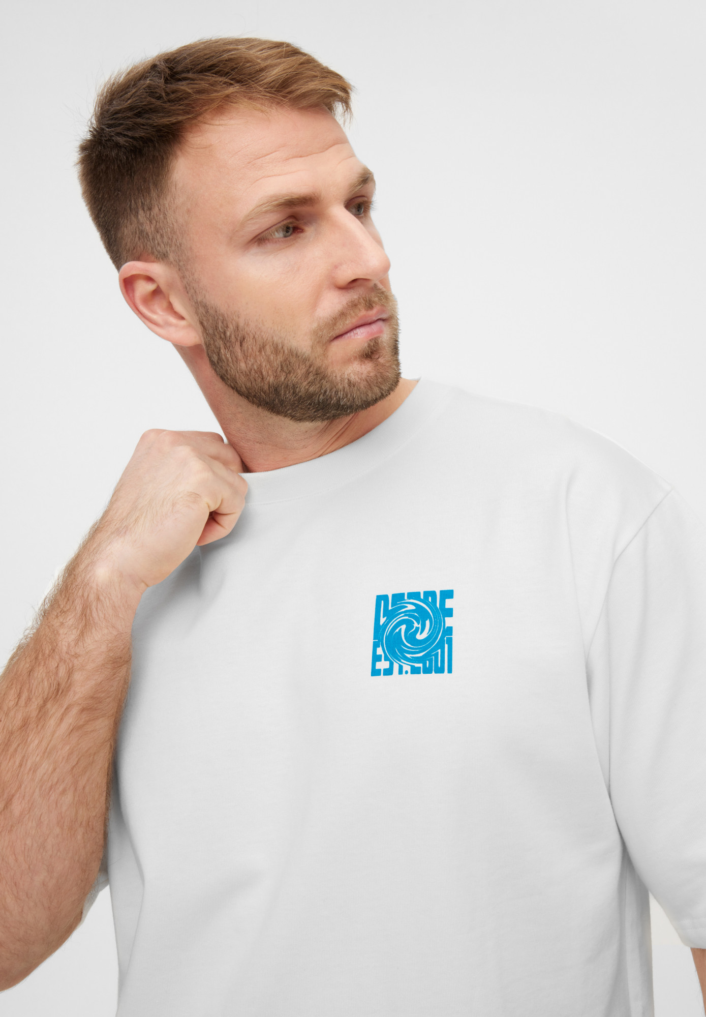 Derbe T-Shirt Derber Wirbel Herren Weiß Oversize GOTS Organic