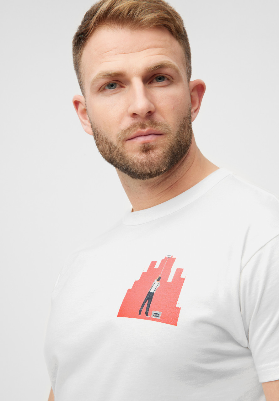 Derbe T-Shirt Anstreicher Herren Weiß GOTS Organic