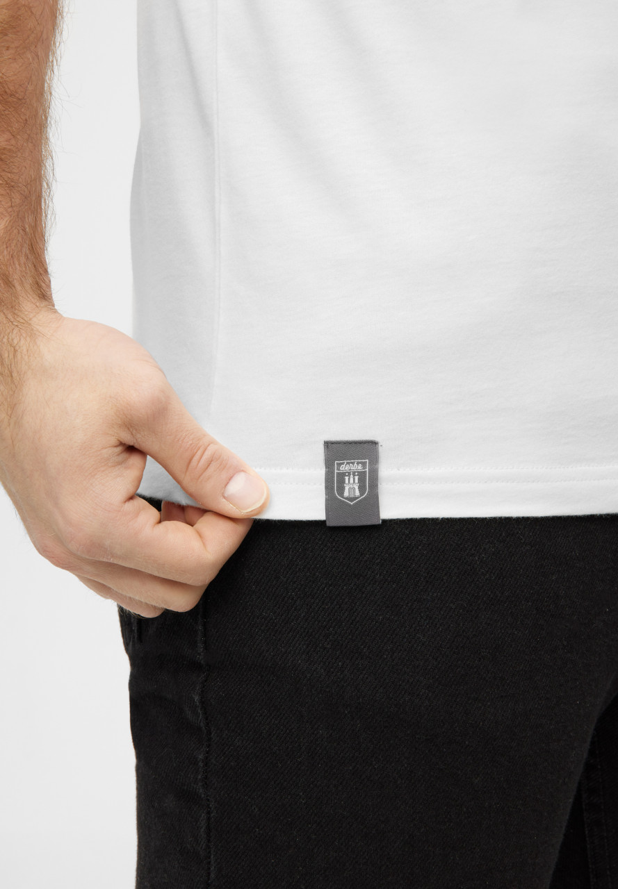 Derbe T-Shirt Anstreicher Herren Weiß GOTS Organic