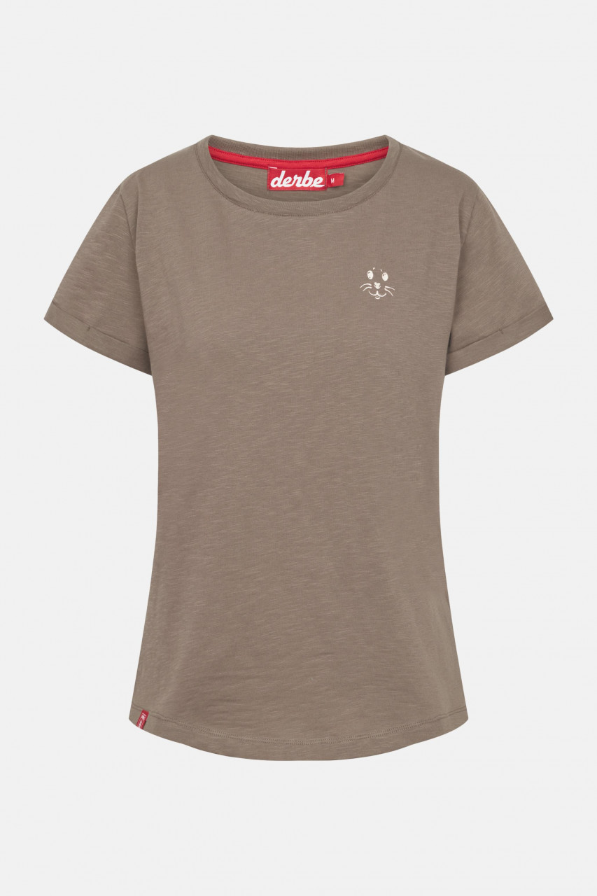 Derbe T-Shirt Robbenschnute Damen Braun
