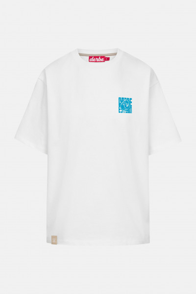 Derbe T-Shirt Derber Wirbel Damen Weiß Oversize GOTS Organic