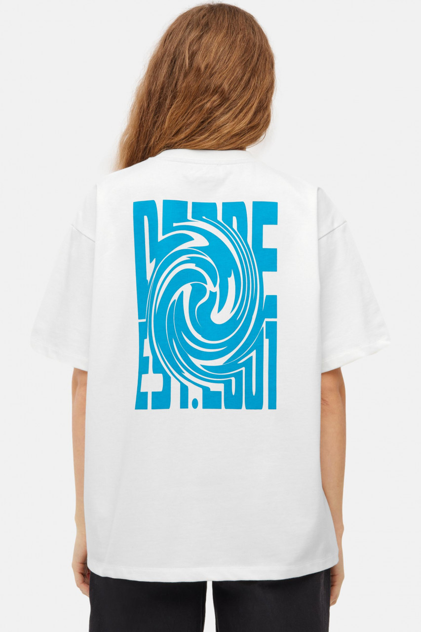 Derbe T-Shirt Derber Wirbel Damen Weiß Oversize GOTS Organic