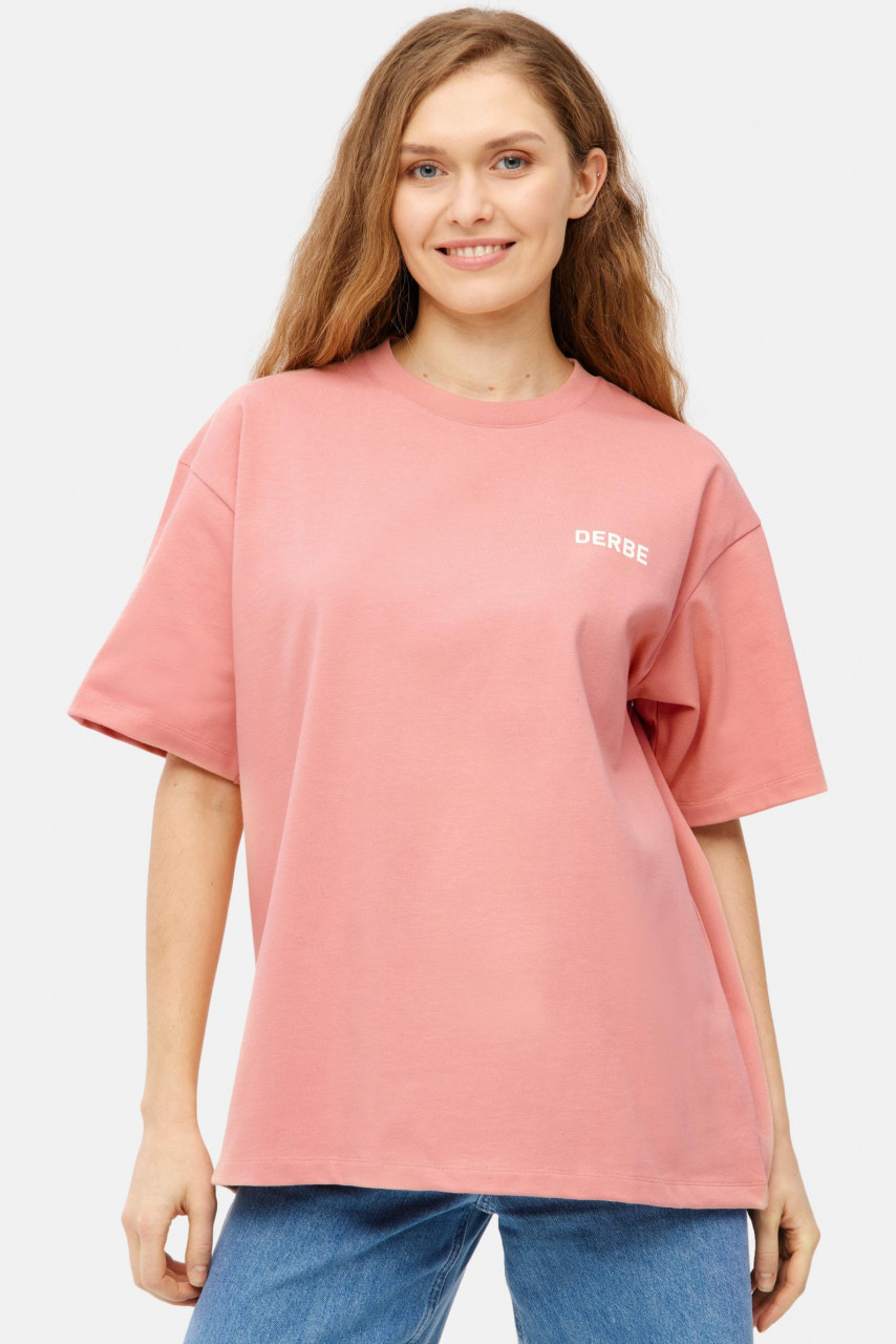 Derbe T-Shirt Moin Franz Damen Rosa Oversize GOTS Organic