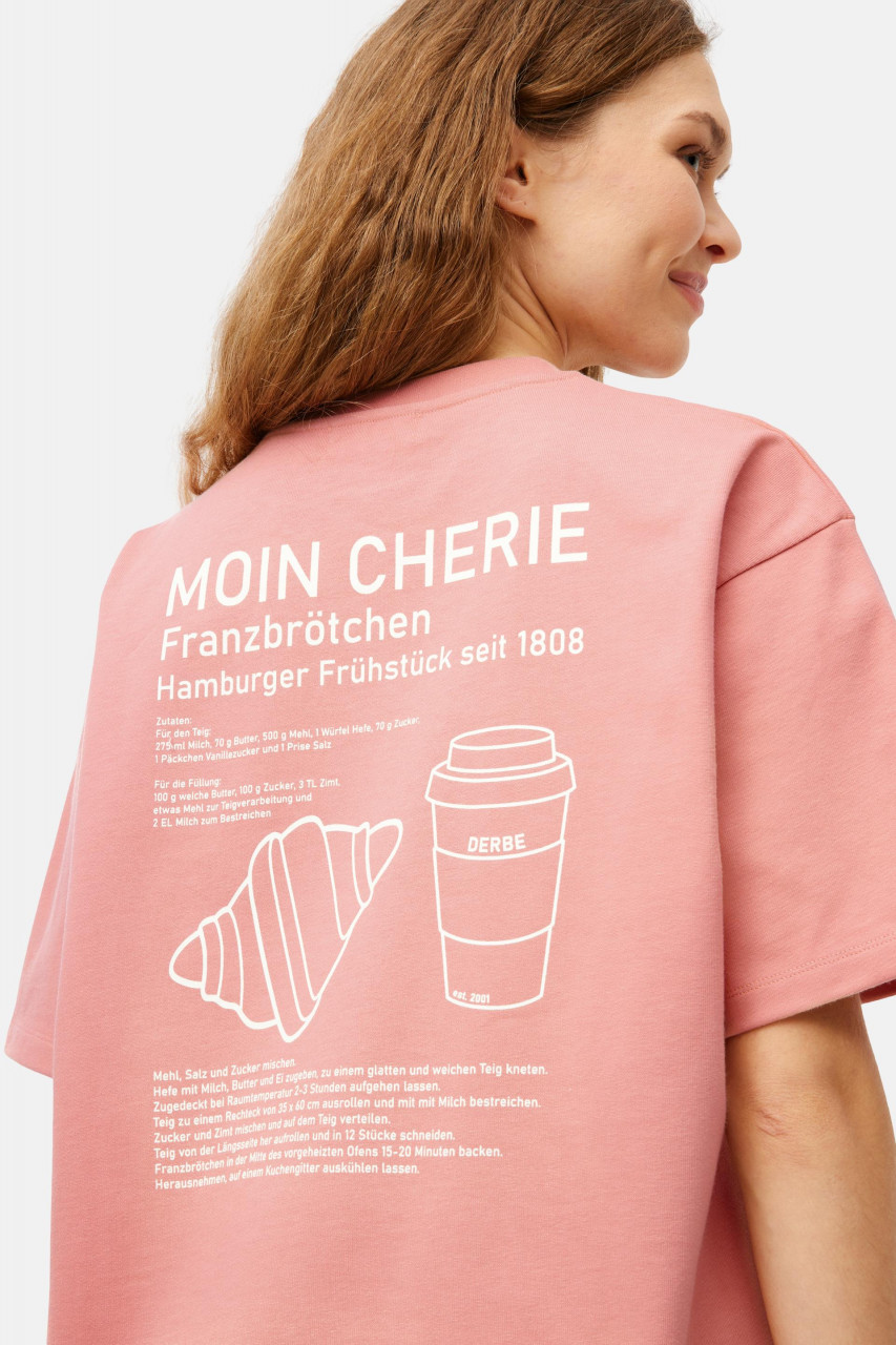 Derbe T-Shirt Moin Franz Damen Rosa Oversize GOTS Organic