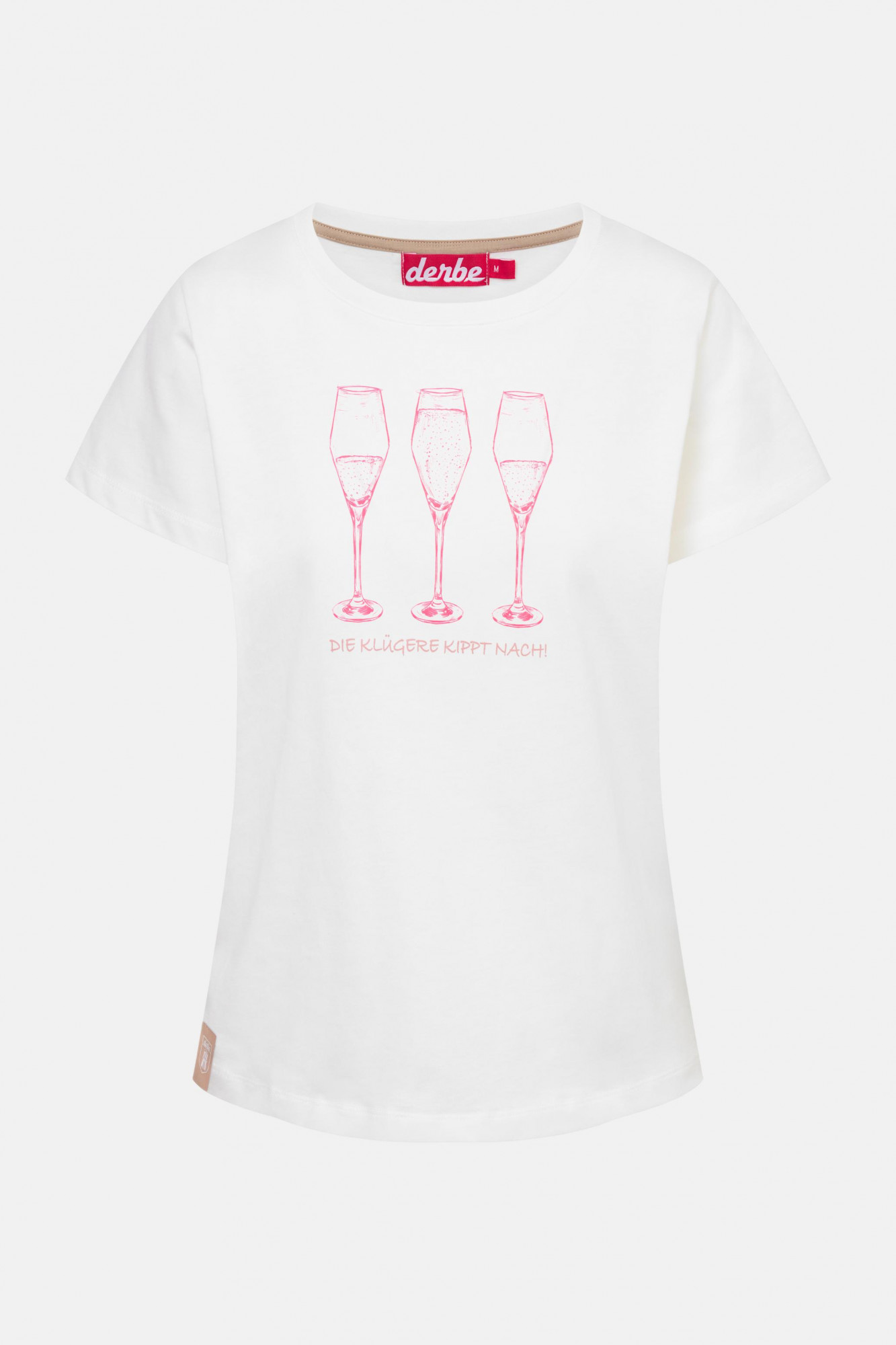 Derbe T-Shirt Die Klügere Damen Weiß GOTS Organic