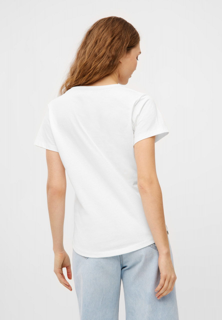 Derbe T-Shirt Die Klügere Damen Weiß GOTS Organic