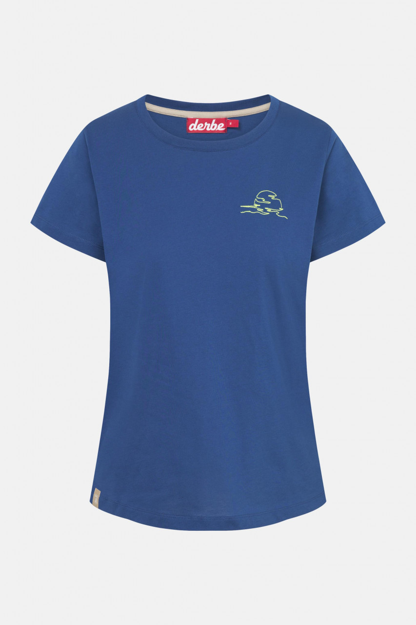 Derbe T-Shirt Meeressonne Damen Blau GOTS Organic