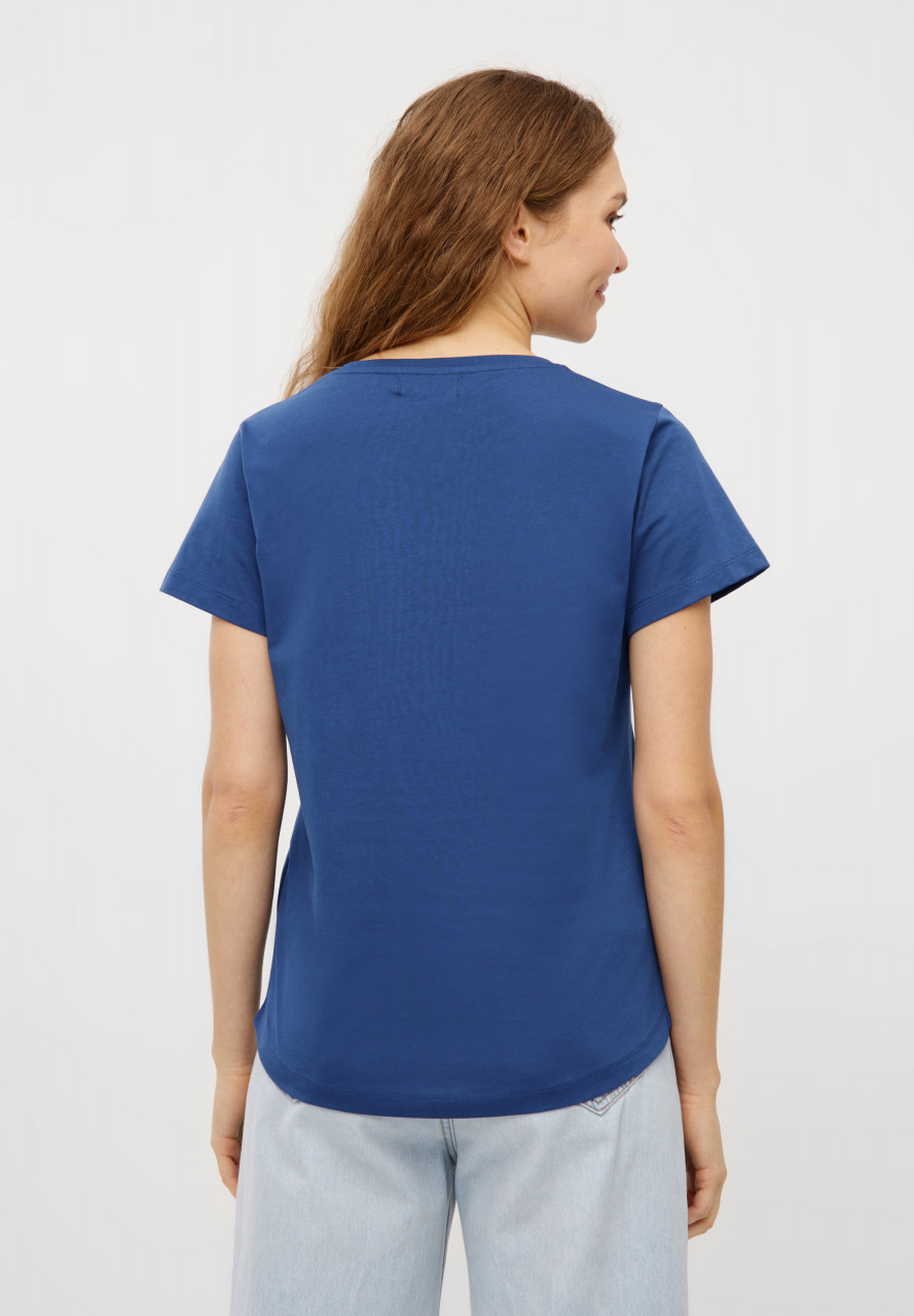 Derbe T-Shirt Meeressonne Damen Blau GOTS Organic