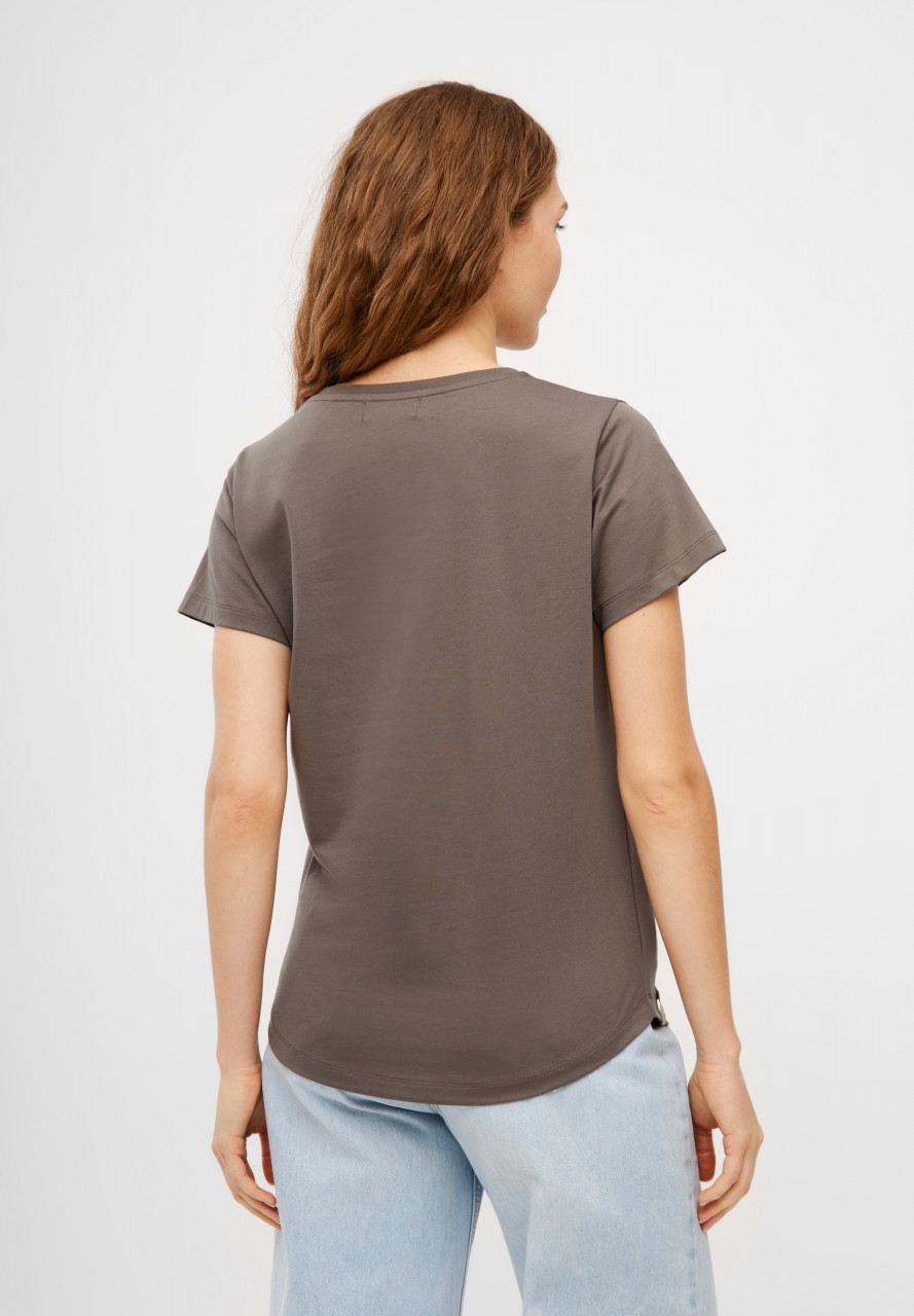 Derbe T-Shirt Tschüss Damen Braun GOTS Organic