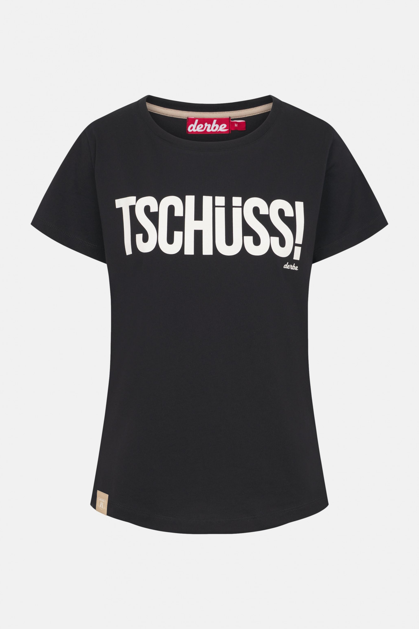 Derbe T-Shirt Tschüss Damen Schwarz GOTS Organic