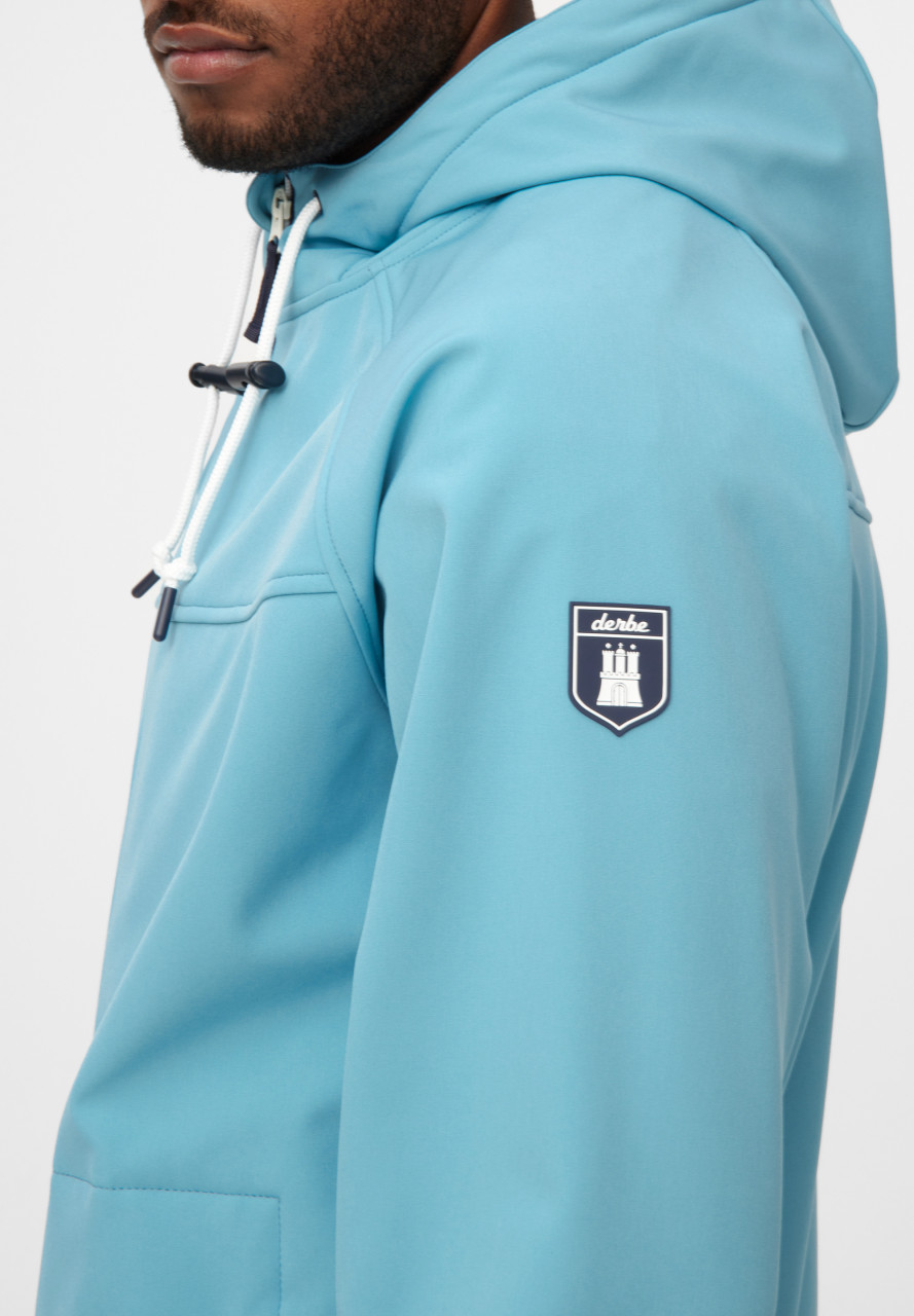 Derbe Übergangsjacke Isleby Herren Türkis Hellblau Softshell
