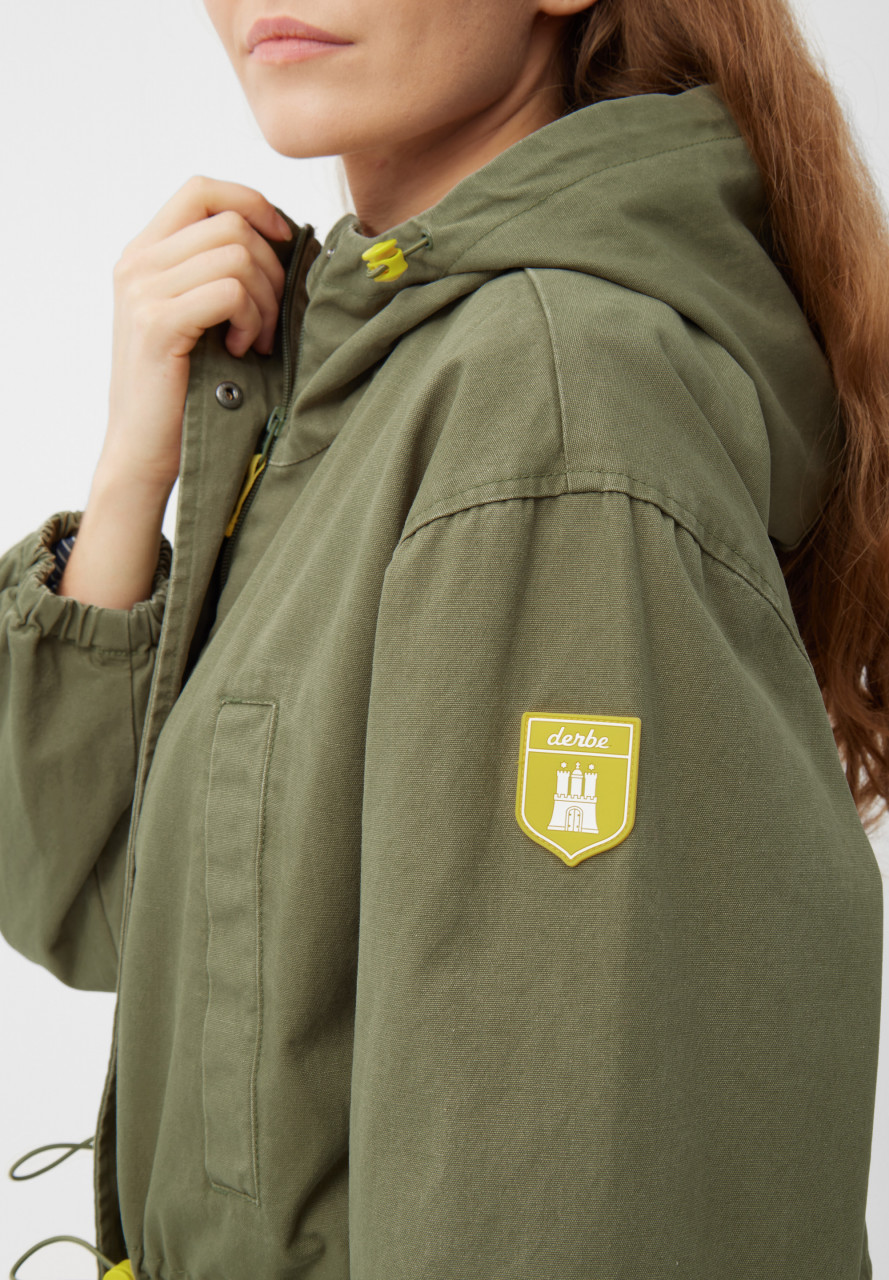 Derbe Übergangsjacke Milby Damen Oliv Grün Parka