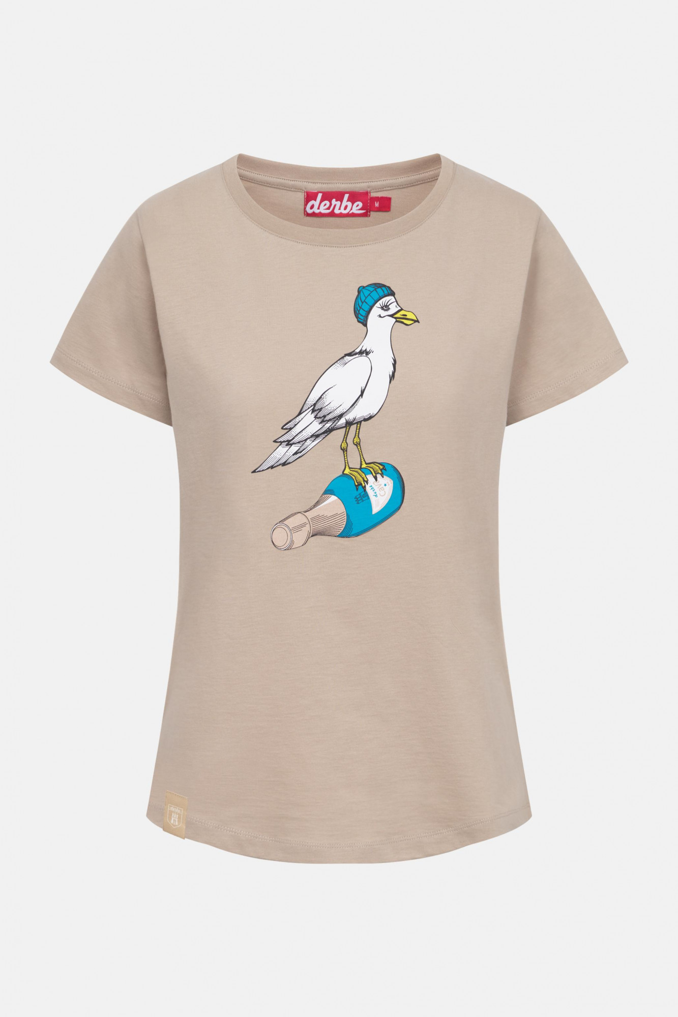Derbe T-Shirt Sturmmöwin Damen Beige GOTS Organic