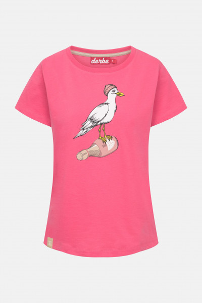 Derbe T-Shirt Sturmmöwin Damen Pink GOTS Organic
