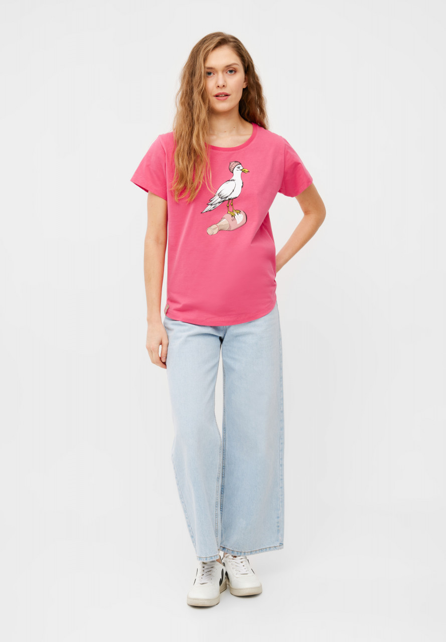 Derbe T-Shirt Sturmmöwin Damen Pink GOTS Organic