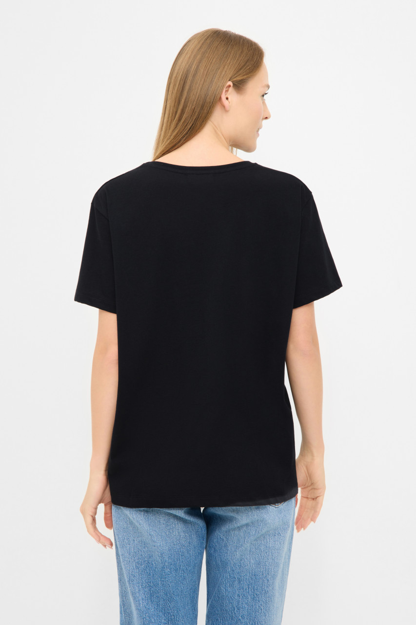 Derbe T-Shirt Abbeymöwen Damen Schwarz GOTS Organic