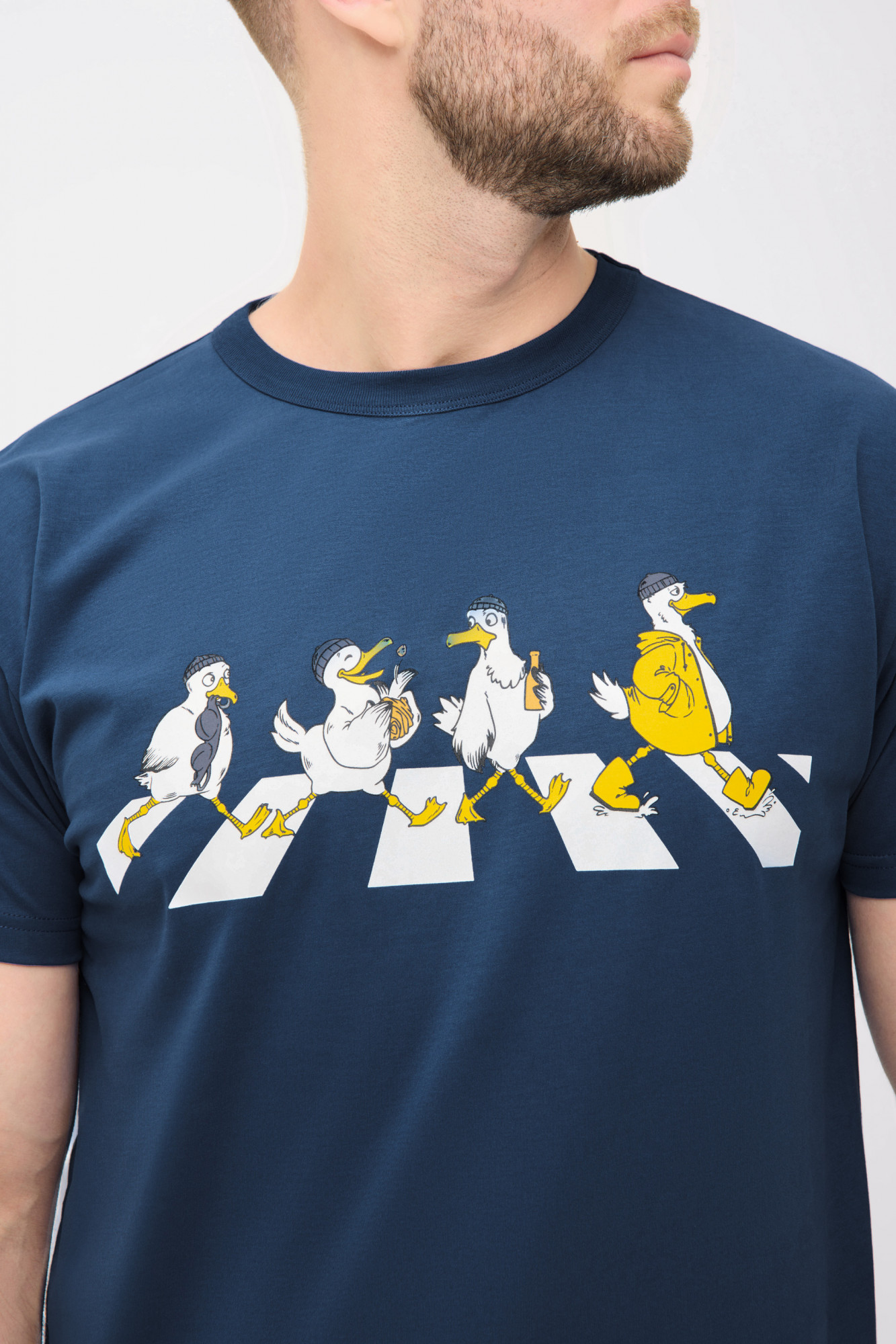Derbe T-Shirt Abbeymöwen Herren Blau GOTS Organic