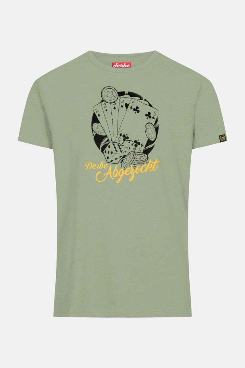 Derbe Abgezockt Herren T-Shirt Lily Pad Grün