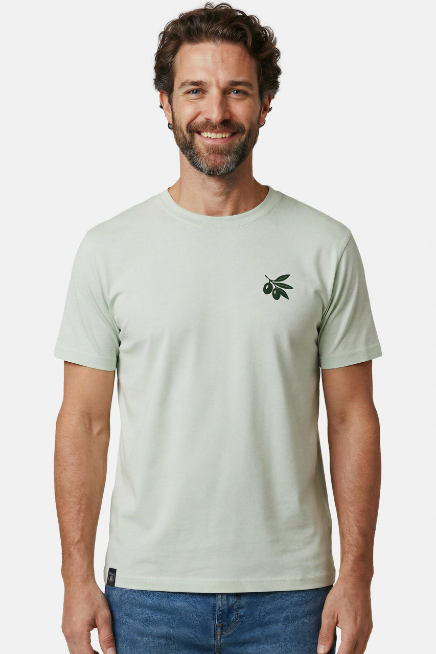 Derbe T-Shirt Aioli Herren Hellgrün Türkis GOTS Organic