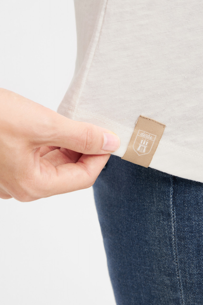 Derbe T-Shirt Angeleckt Damen Weiß