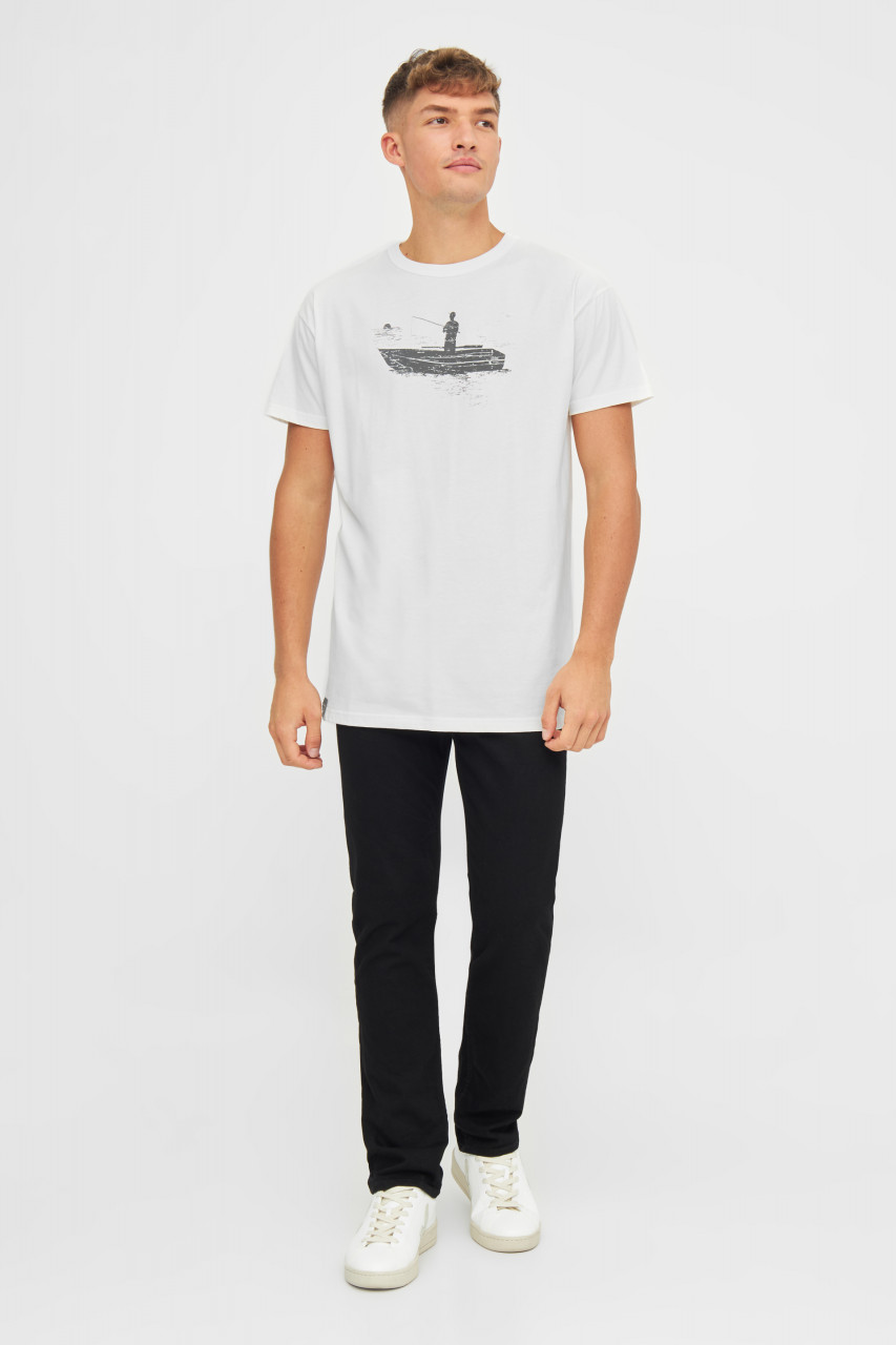 Derbe T-Shirt Angler Herren Weiß