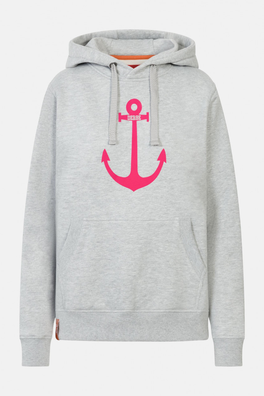 Derbe Anker Damen Hoodie Grau