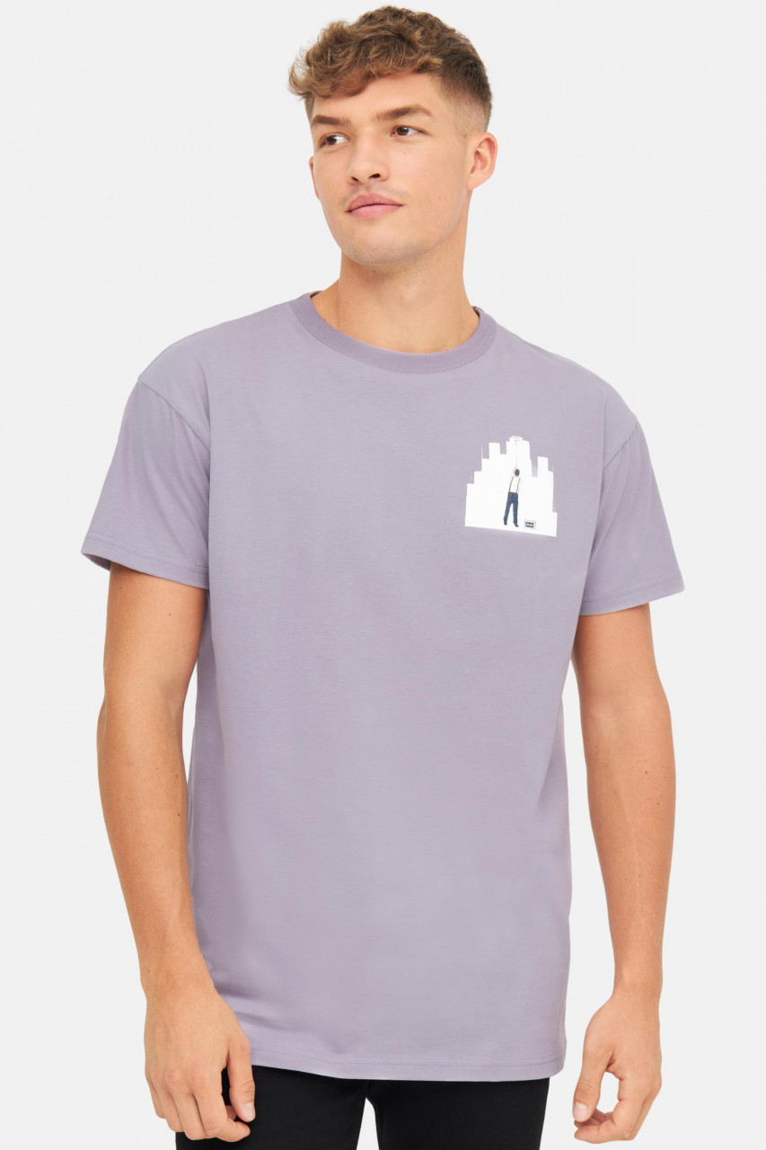 Derbe T-Shirt Anstreicher Herren Flieder Grau