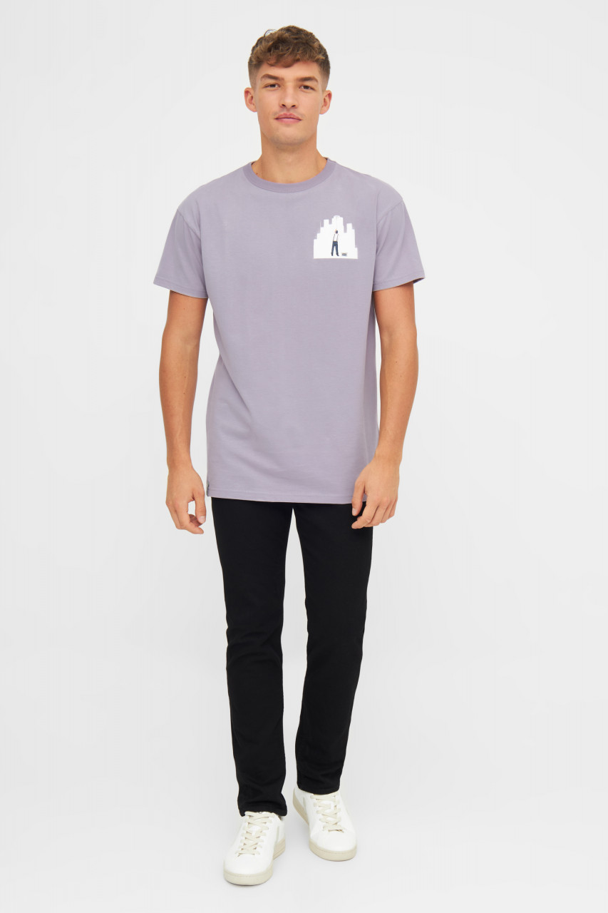 Derbe T-Shirt Anstreicher Herren Flieder Grau