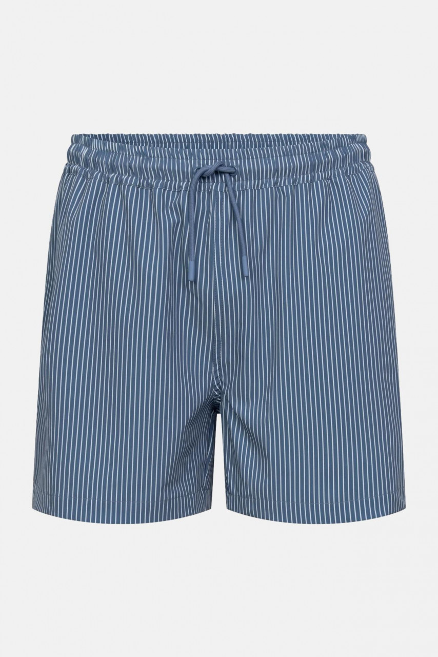 Derbe Badehose Bade Büx Shorts Herren Blau Weiß Gestreift