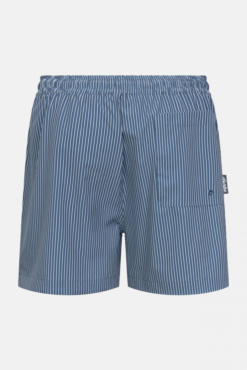 Derbe Badehose Bade Büx Shorts Herren Blau Weiß Gestreift