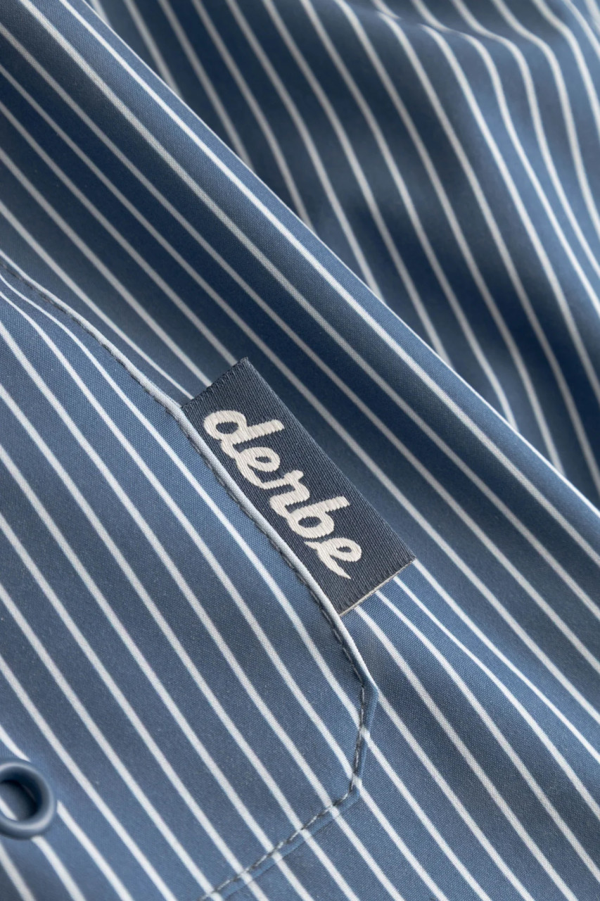 Derbe Badehose Bade Büx Shorts Herren Blau Weiß Gestreift