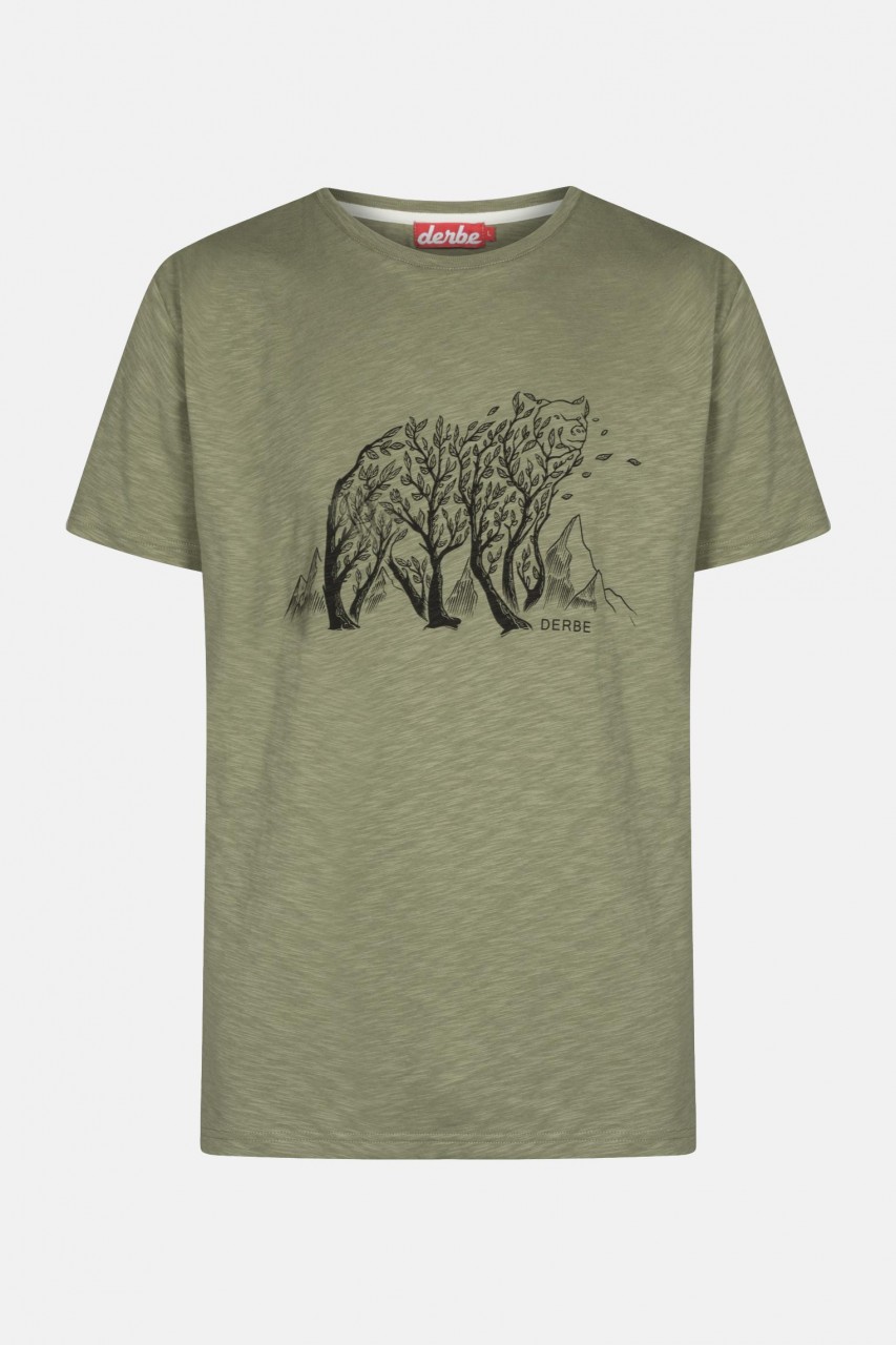 Derbe Bär Herren T-Shirt Light Oliv